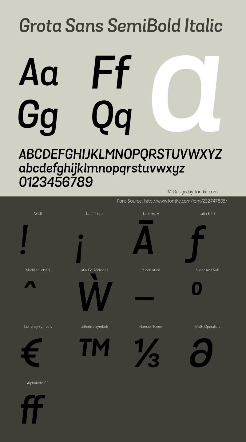 GrotaSansSemiBold-Italic 1.000图片样张