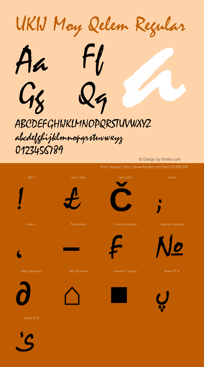 UKIJ Moy Qelem Regular Version 3.00 November 11, 2010 Font Sample