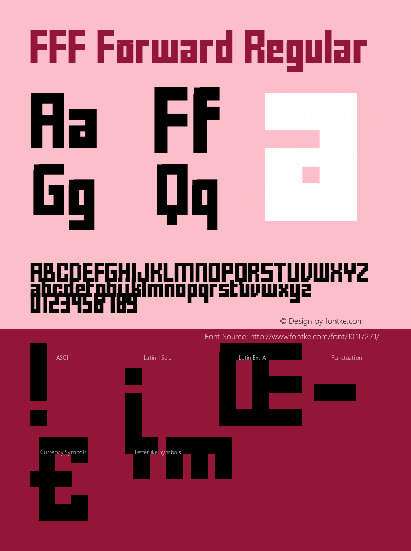 FFF Forward Regular 1 Font Sample