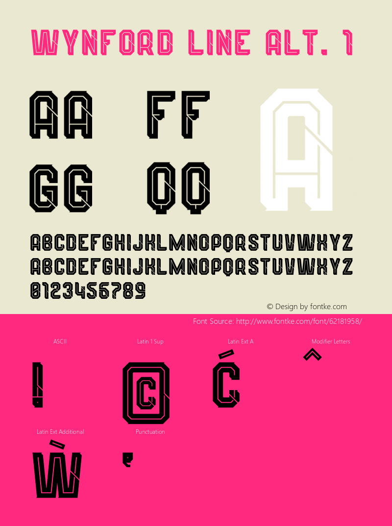 Wynford Line Alt. 1 Version 1.00;April 21, 2020;FontCreator 12.0.0.2563 64-bit Font Sample