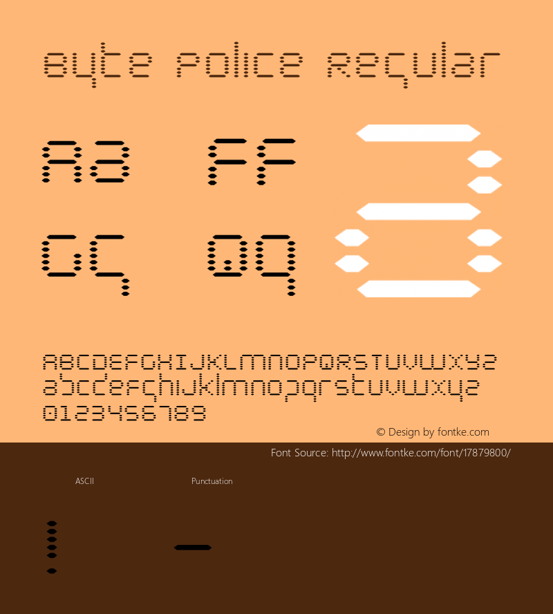 Byte Police Regular 1 Font Sample