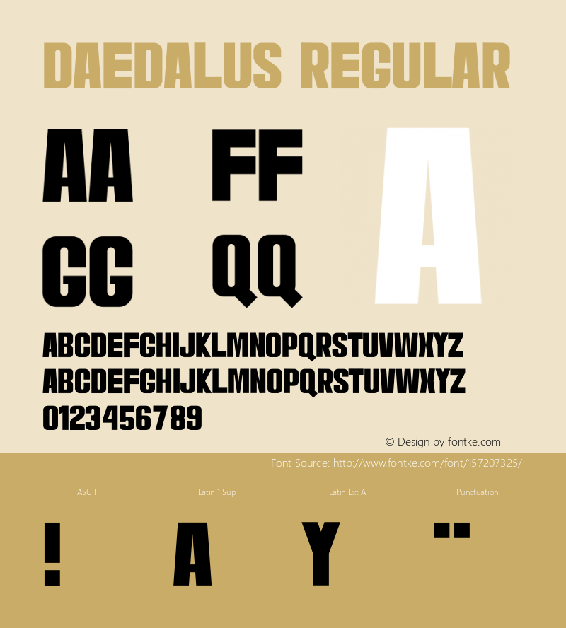 Daedalus Version 1.001;Fontself Maker 3.5.4 Font Sample