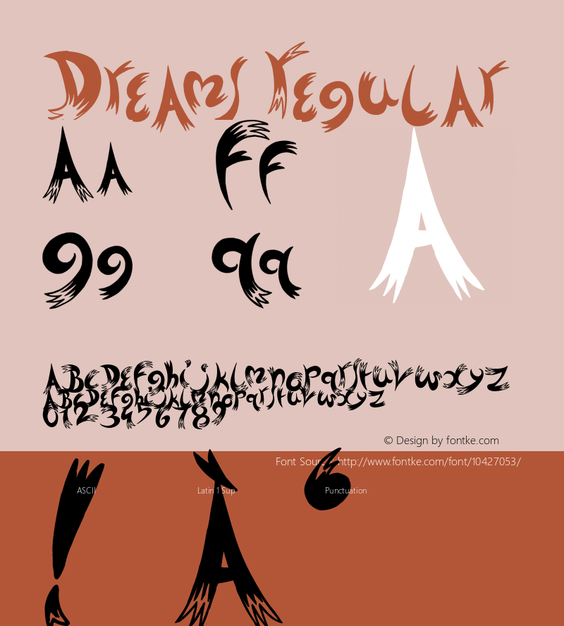 Dreams Regular Version 1.00 December 20, 2011, initial release Font Sample