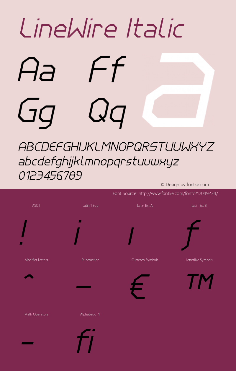 LineWire-Italic 001.000图片样张