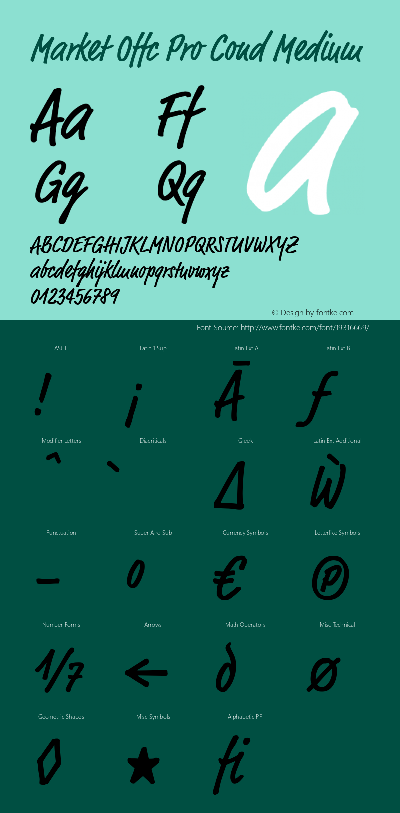 Market Offc Pro Cond Medium Version 7.504; 2012; Build 1022 Font Sample