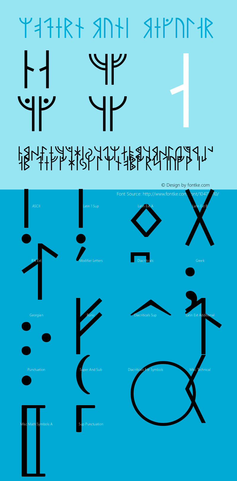 Modern Runic Regular Version 1.500;PS 001.500;hotconv 1.0.70;makeotf.lib2.5.58329 Font Sample