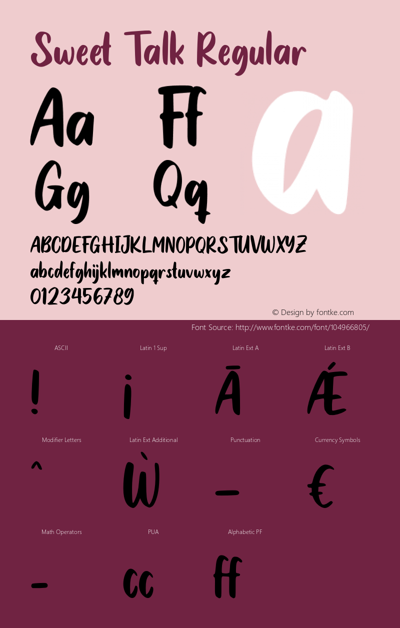 Sweet Talk Version 1.00;November 18, 2020;FontCreator 12.0.0.2567 64-bit Font Sample