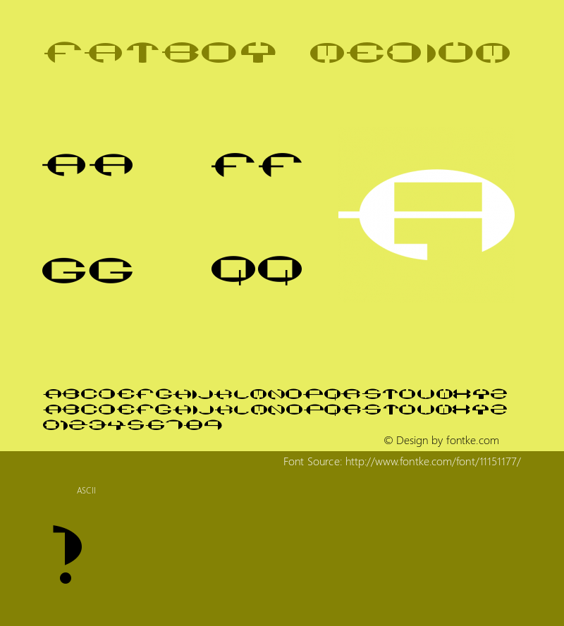 FATBOY Medium Version 001.000 Font Sample