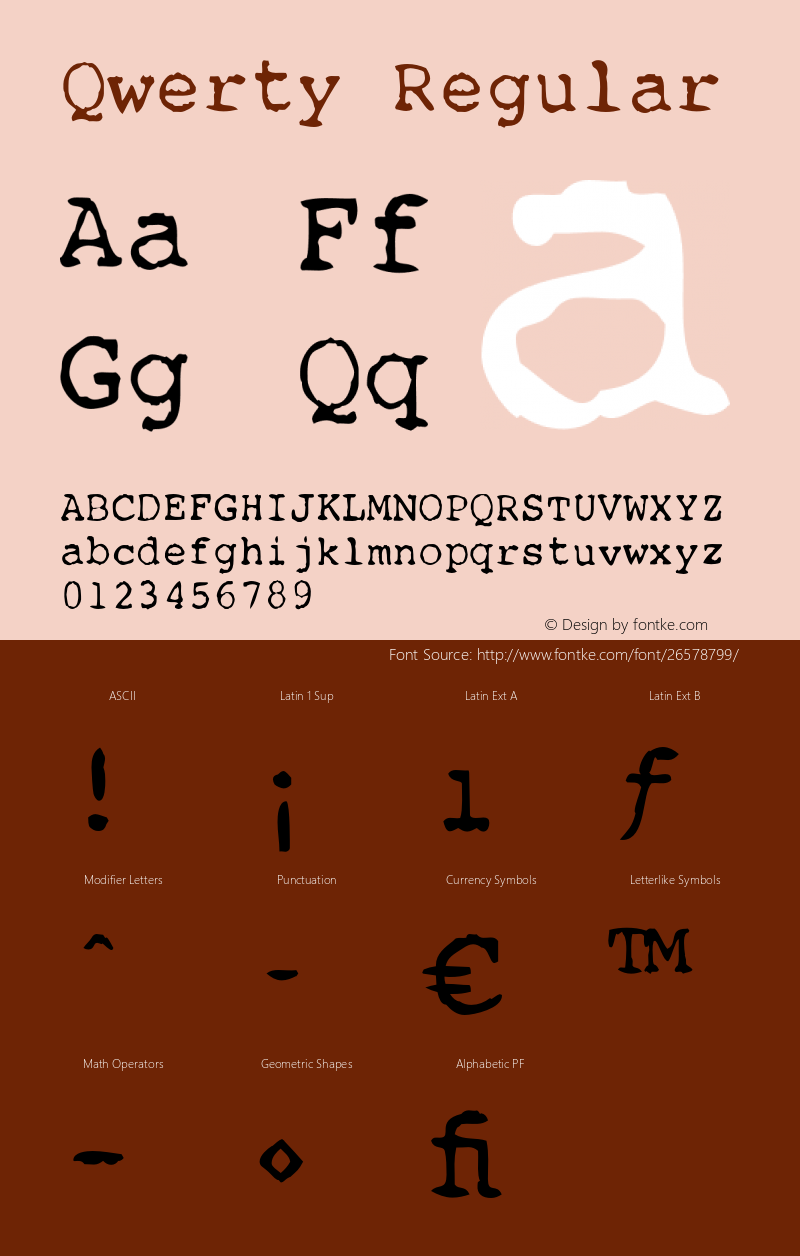 Qwerty Version 1.000;PS 001.000;hotconv 1.0.38 Font Sample