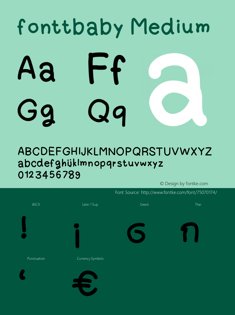 fonttbaby Version 001.000 Font Sample