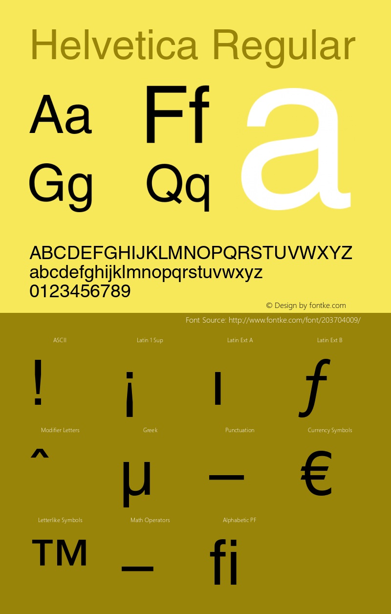 Helvetica OTF 1.0;PS 002.000;Core 116图片样张