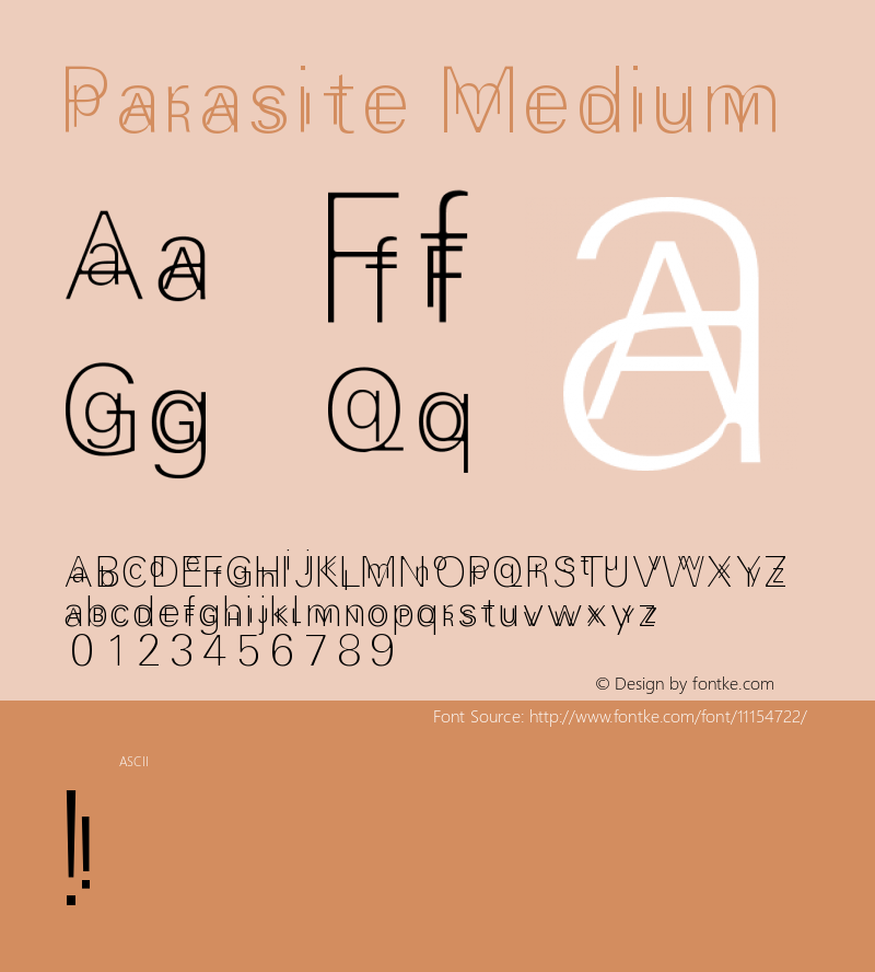 Parasite Medium Version 001.000 Font Sample