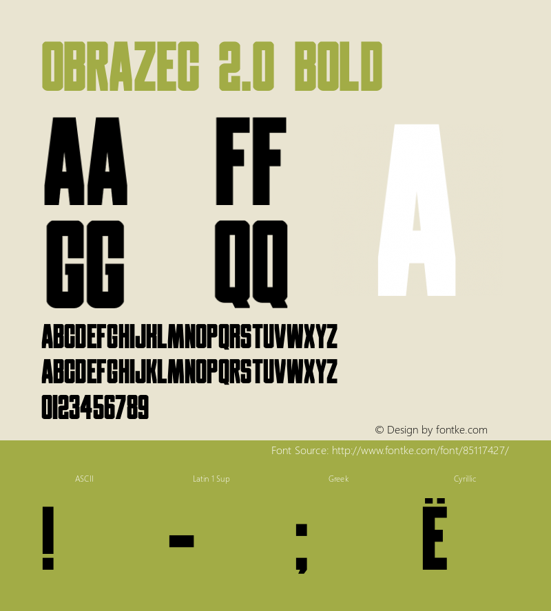 Obrazec 2.0 Bold Version 7.00;October 19, 2020;FontCreator 13.0.0.2678 64-bit Font Sample