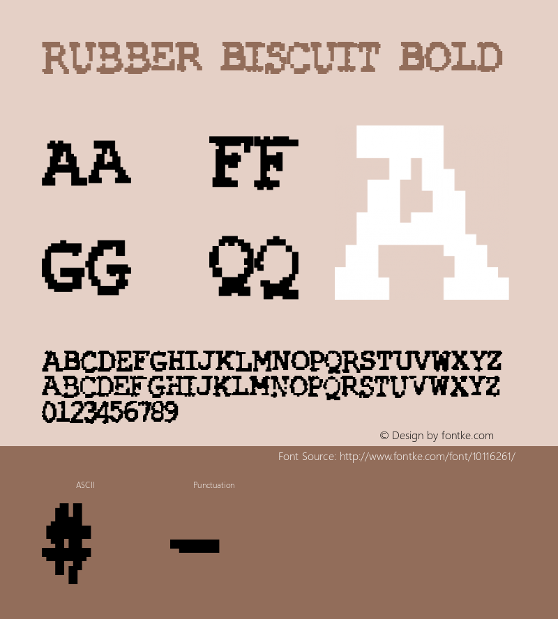 Rubber Biscuit Bold 1.0 Wed Apr 23 18:09:58 2003 Font Sample