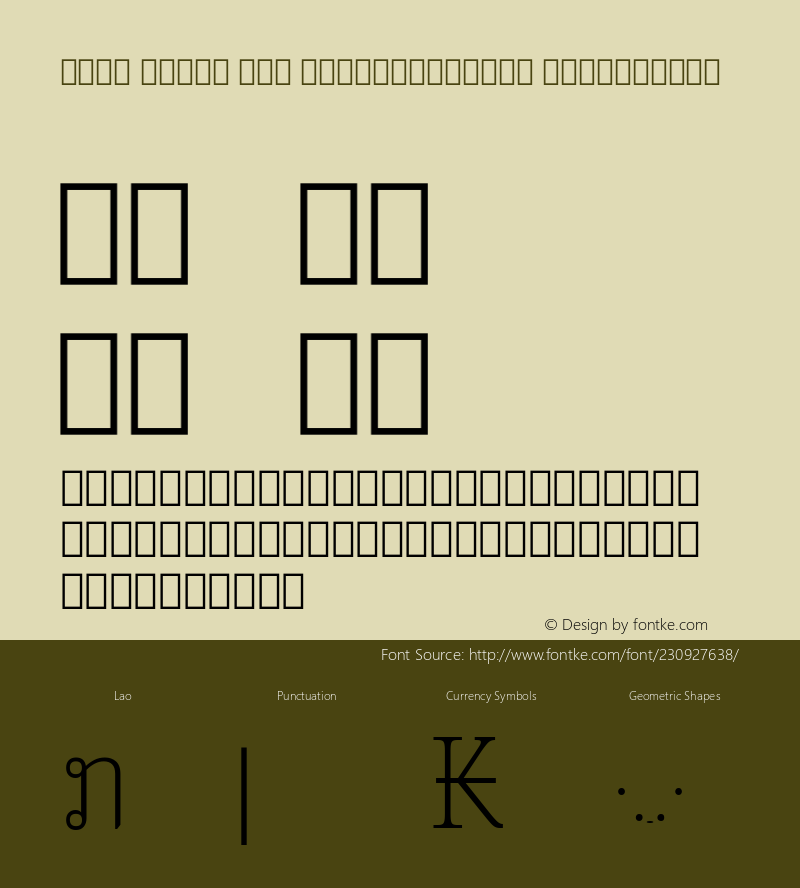 Noto Serif Lao SemiCondensed ExtraLight Version 2.000; ttfautohint (v1.8) -l 8 -r 50 -G 200 -x 14 -D lao -f none -a qsq -X 