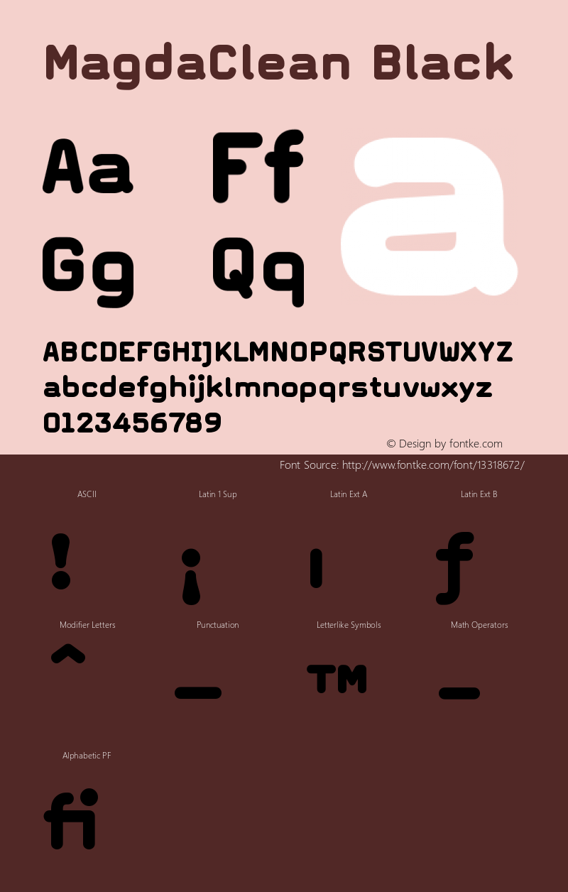 MagdaClean Black Version 001.000 Font Sample