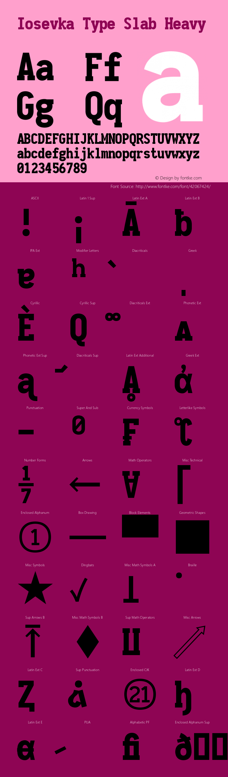 Iosevka Type Slab Heavy 2.3.2 Font Sample