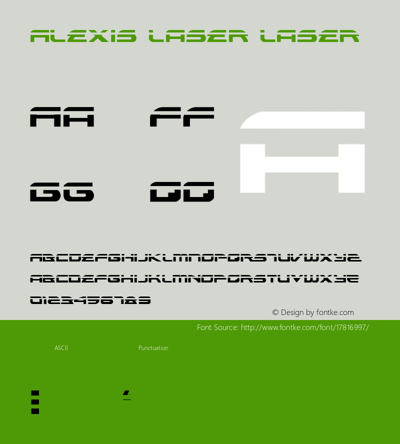 Alexis Laser Laser 001.000 Font Sample