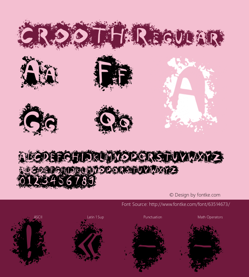 CROOTH Version 1.00;March 2, 2020;FontCreator 12.0.0.2545 64-bit Font Sample