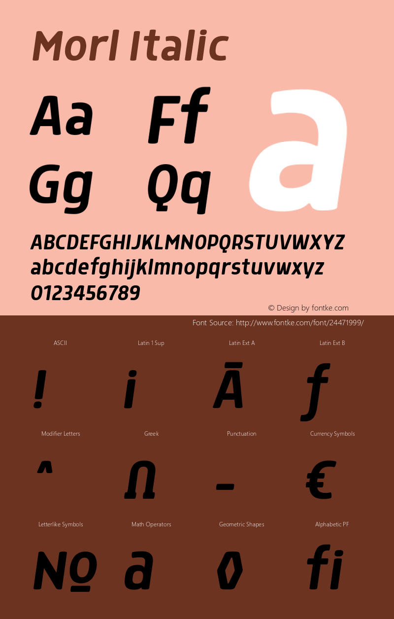 Morl Italic Version 1.000 Font Sample