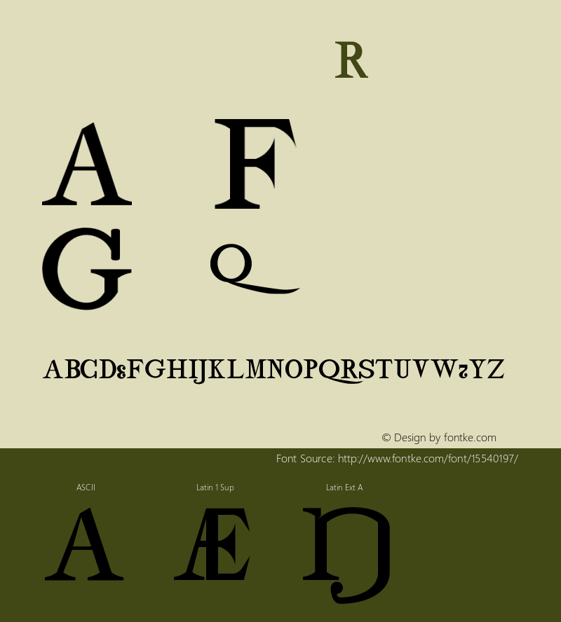 drmdoztcbx10 Regular Version 001.001 Font Sample