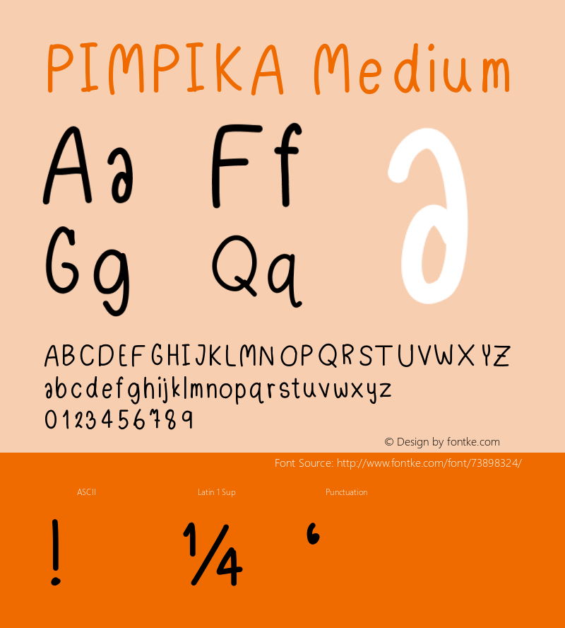 PIMPIKA Version 001.000 Font Sample