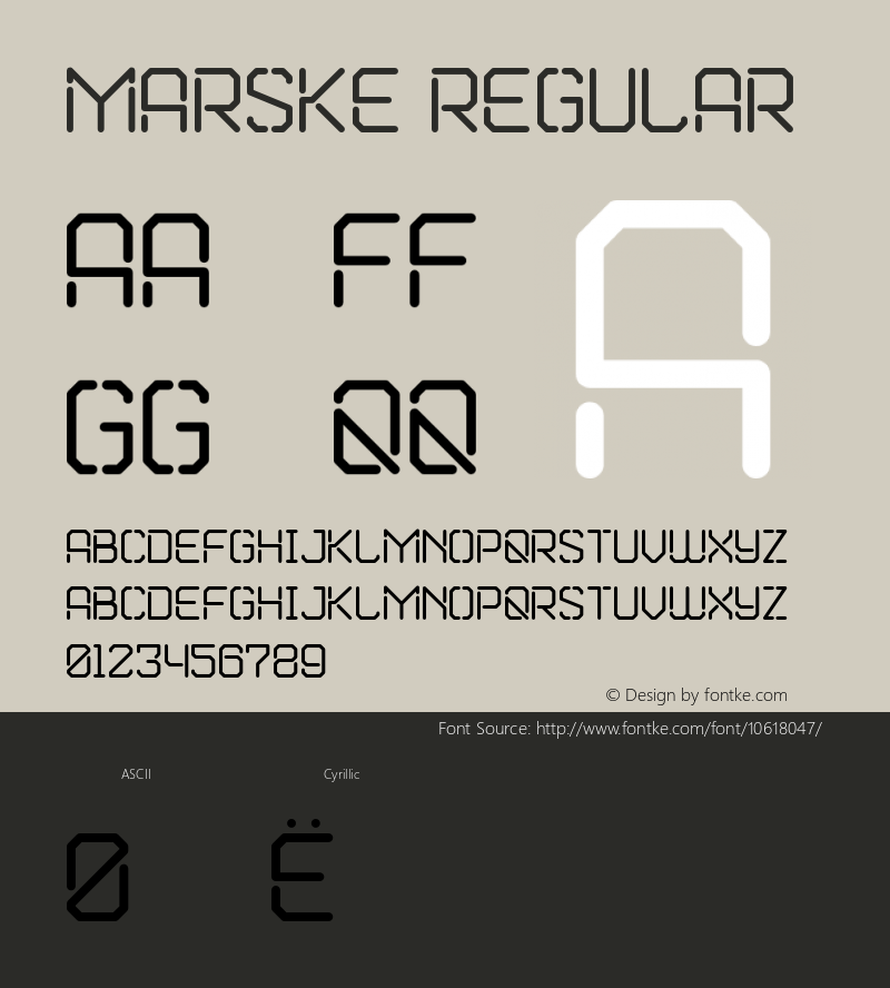 Marske Regular Version 1.1 Font Sample