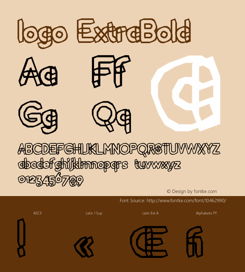 logo ExtraBold Version 001.000 Font Sample