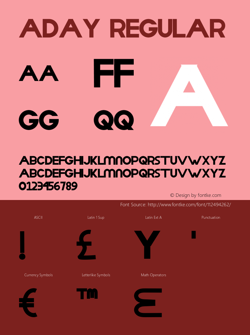 Aday Version 1.005;Fontself Maker 3.5.1 Font Sample