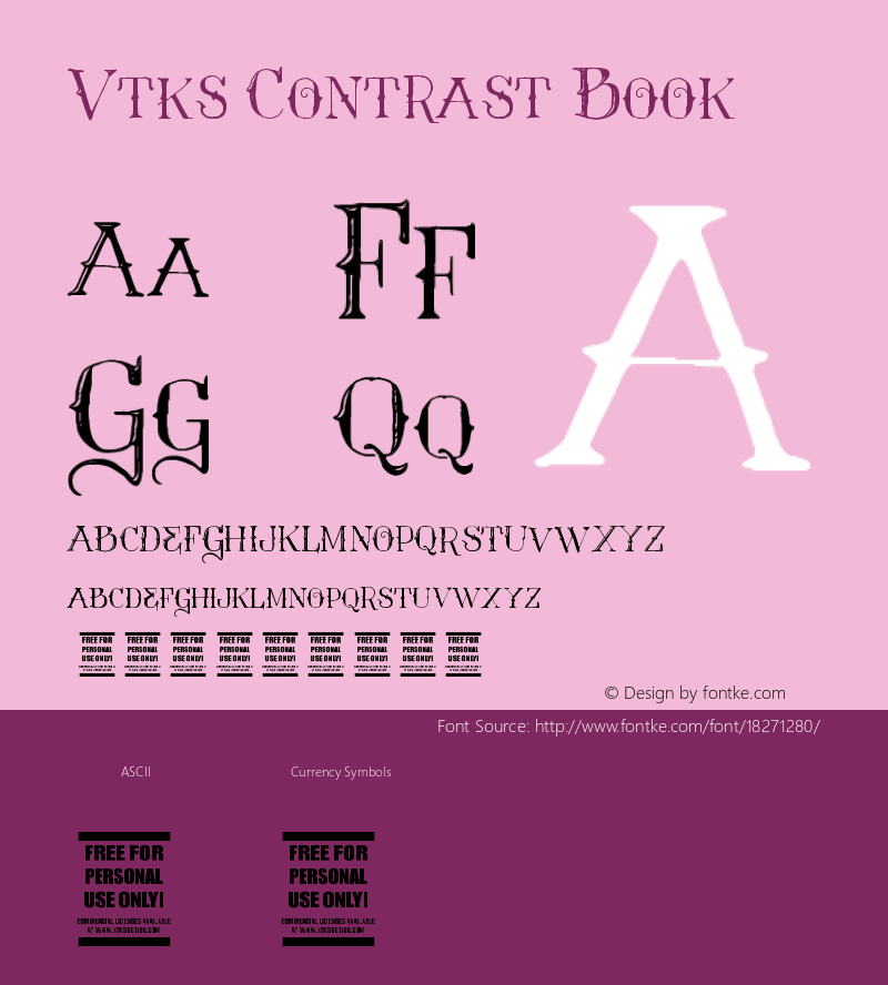 Vtks Contrast Book Version 1.00 December 13, 20 Font Sample