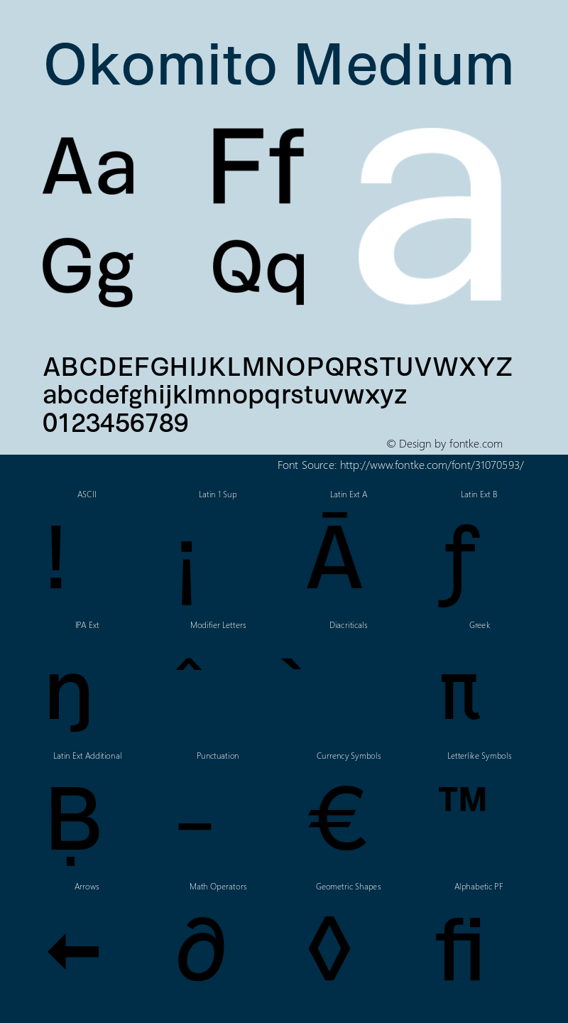 OkomitoMedium Version 1.011;PS 001.011;hotconv 1.0.88;makeotf.lib2.5.64775;YWFTv17 Font Sample