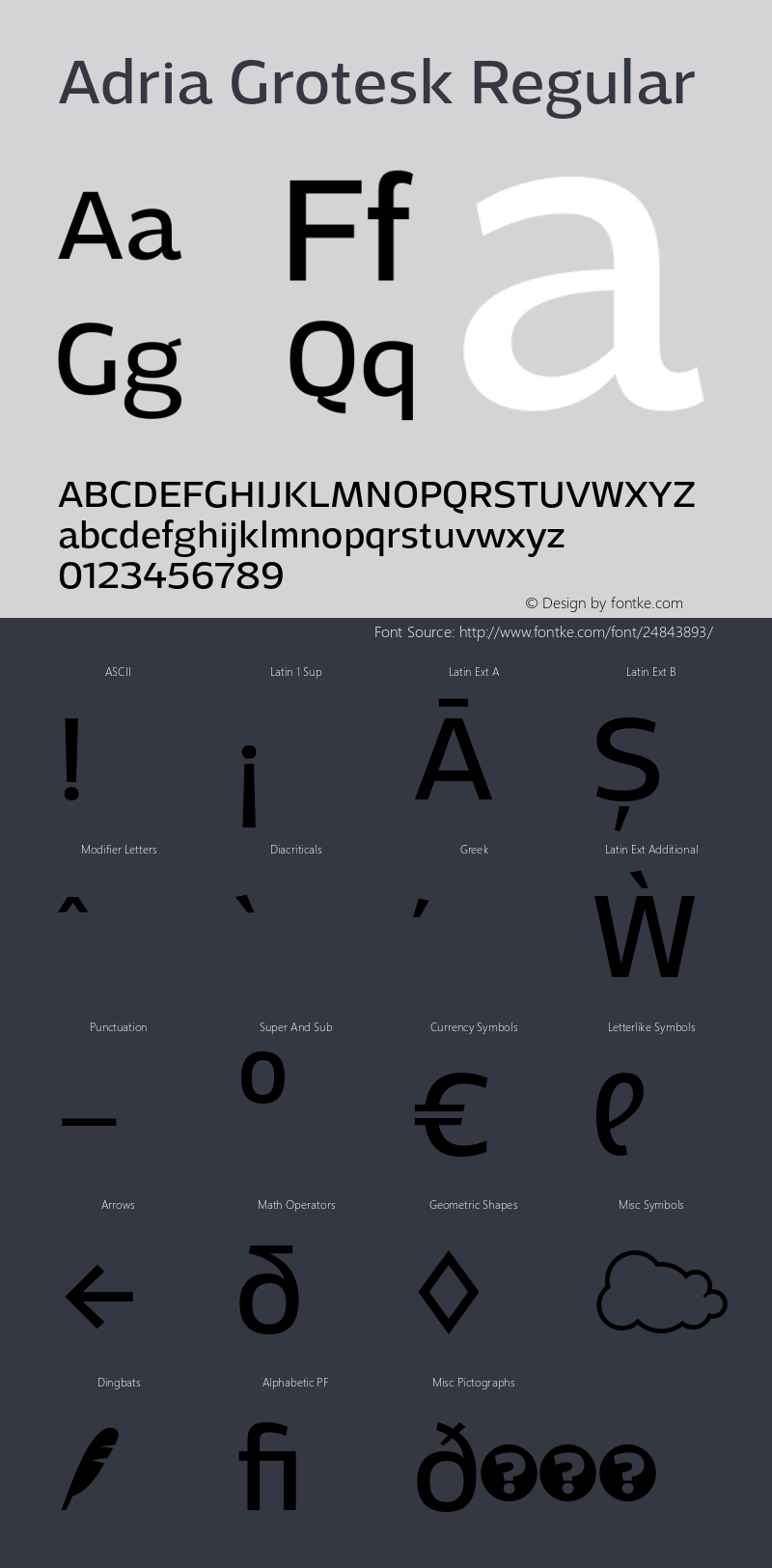 Adria Grotesk Version 1.001;PS 001.001;hotconv 1.0.70;makeotf.lib2.5.58329 Font Sample