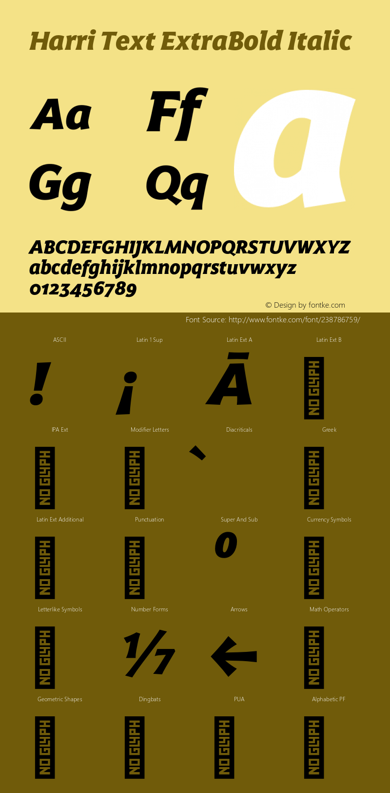 Harri Text ExtraBold Italic Version 1.006图片样张