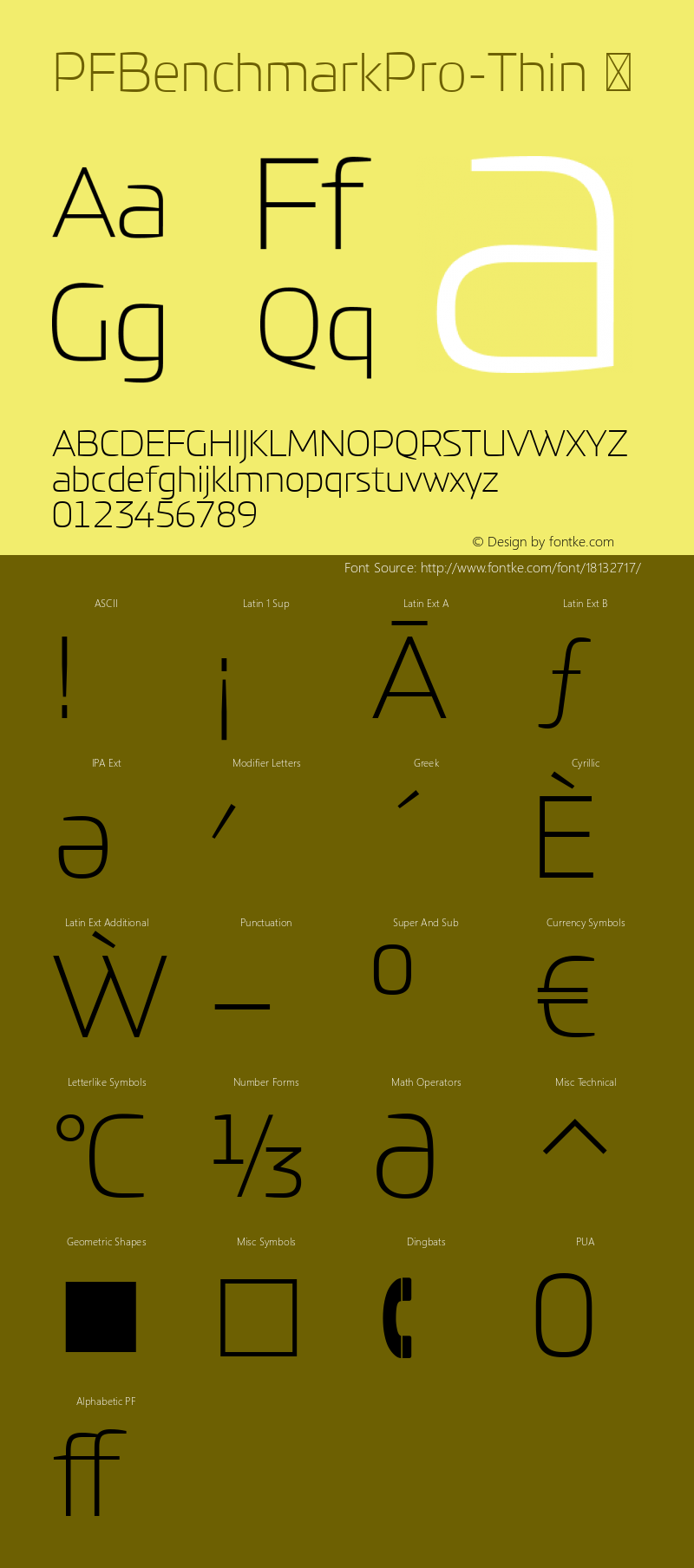 PFBenchmarkPro-Thin ☞ Version 1.000;com.myfonts.easy.parachute.pf-benchmark-pro .thin.wfkit2.version.4jRK Font Sample