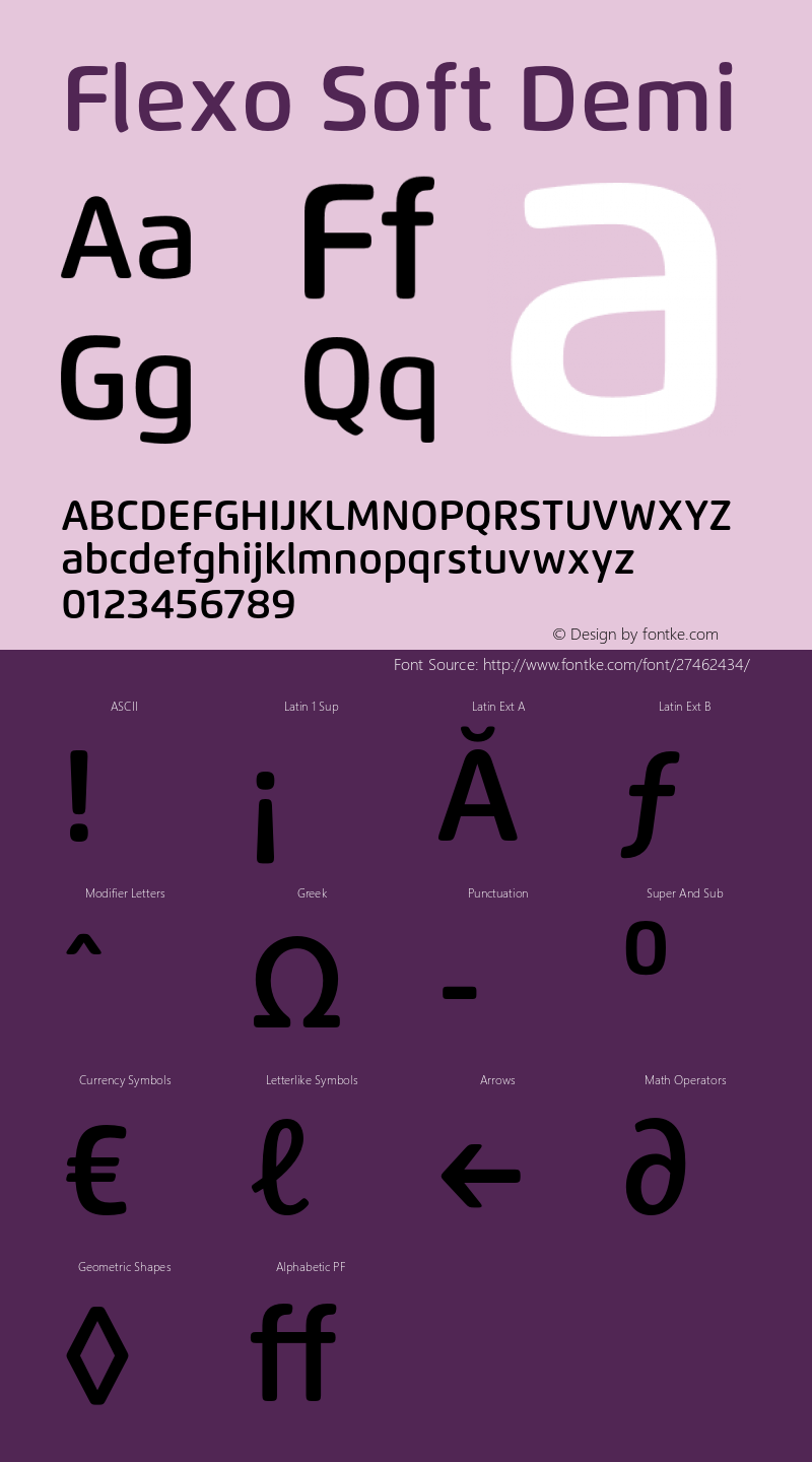 FlexoSoft-Demi Version 1.07          UltraPrecision Font Font Sample