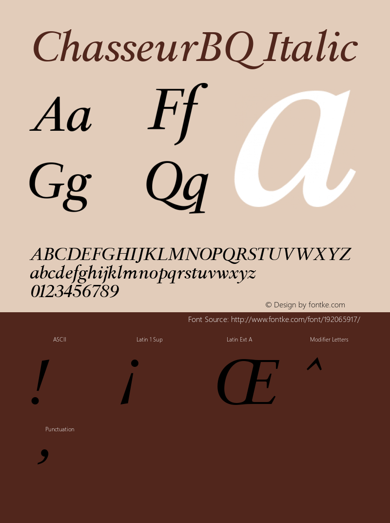 ChasseurBQ Regular Italic 001.001图片样张