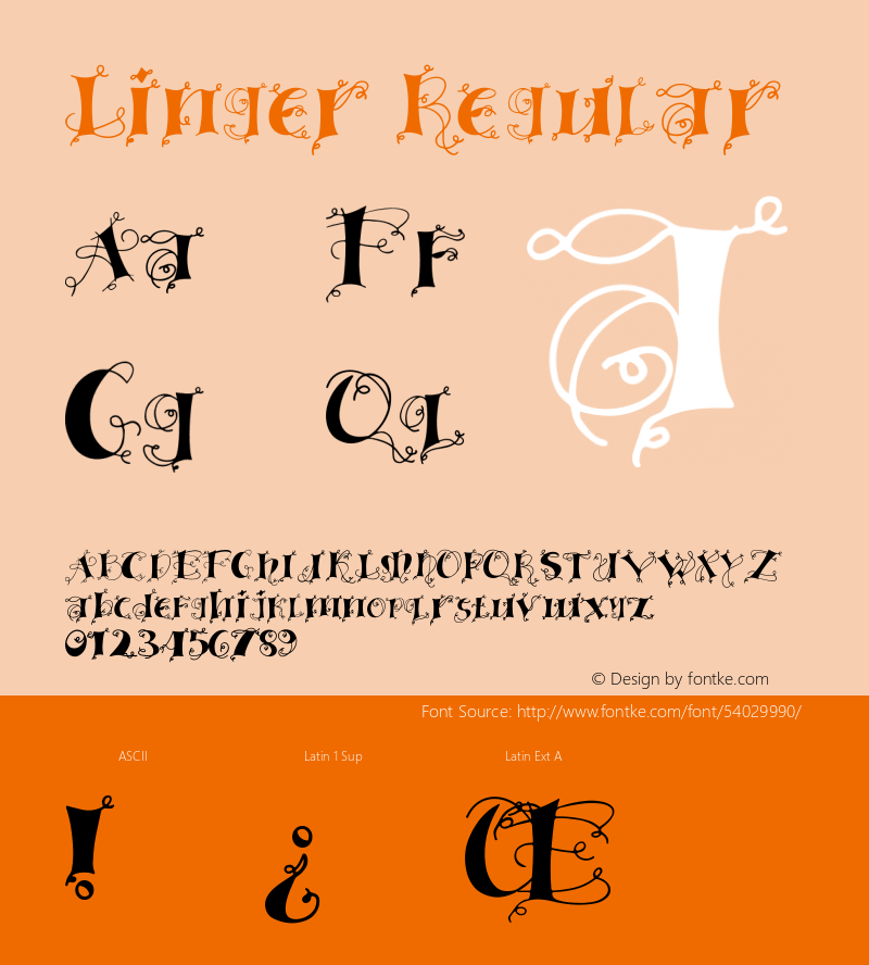 Linger  Font Sample