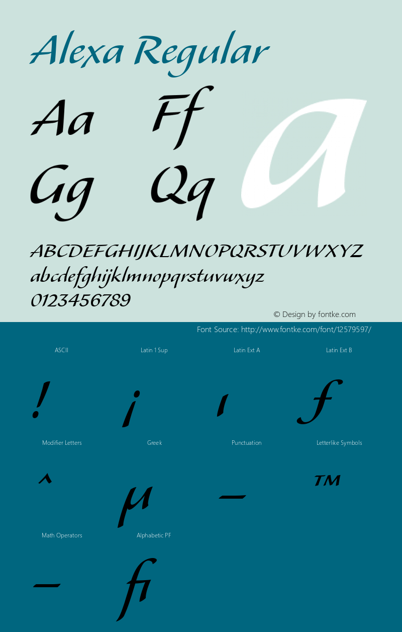 Alexa Regular 001.001 Font Sample