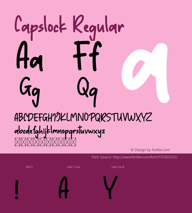 Capslock Version 1.003;Fontself Maker 3.5.4图片样张