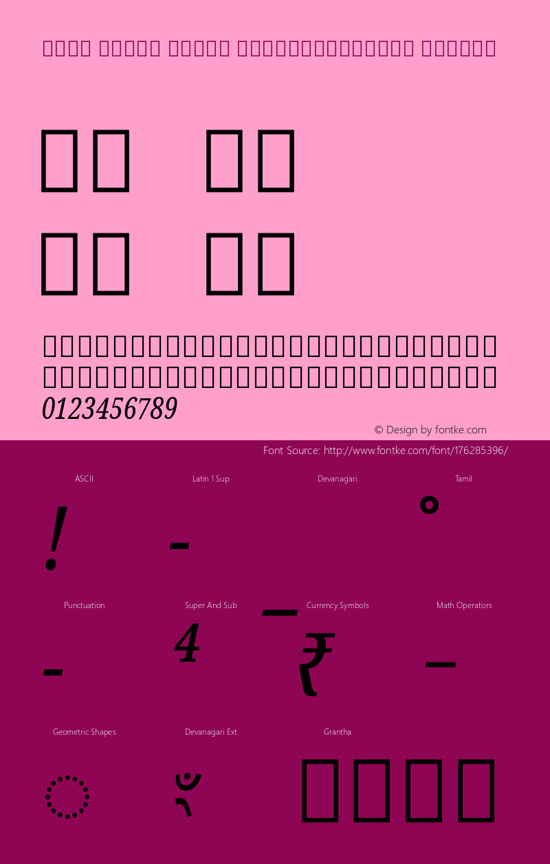 Noto Serif Tamil ExtraCondensed Italic Version 2.001图片样张