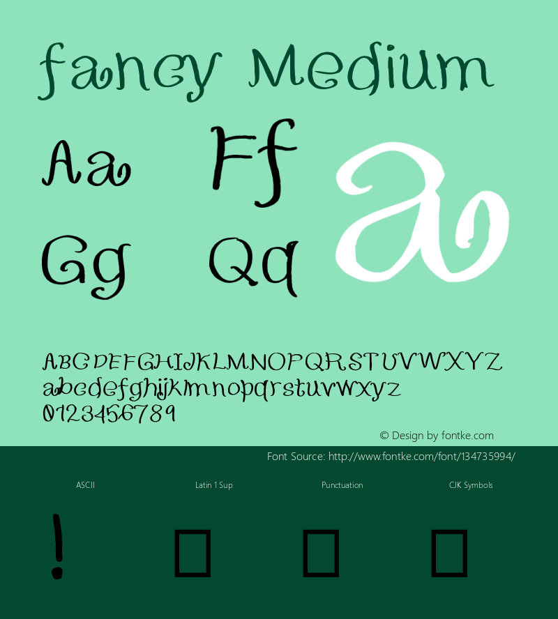 fancy Version 001.000 Font Sample