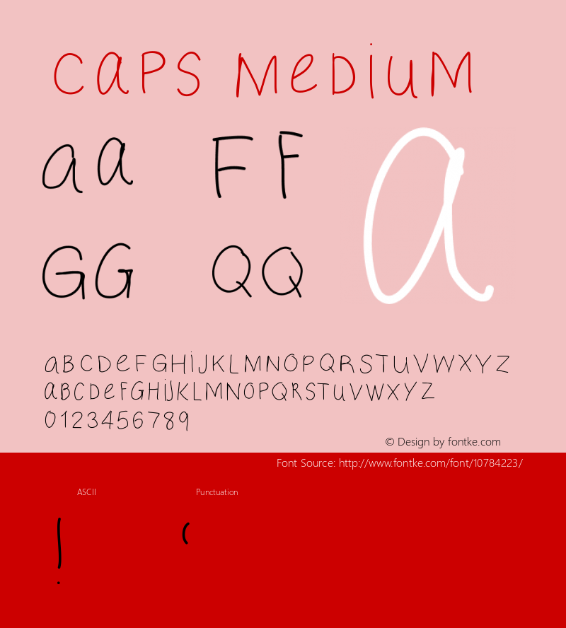 Caps Medium Version 001.000 Font Sample