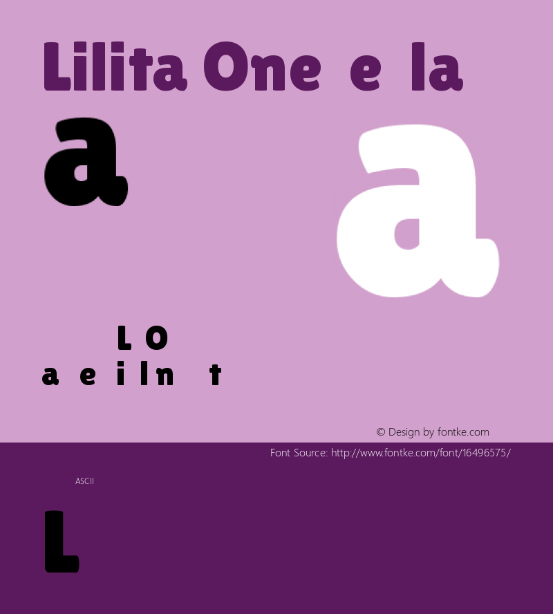 Lilita One Regular Version 1.002 Font Sample