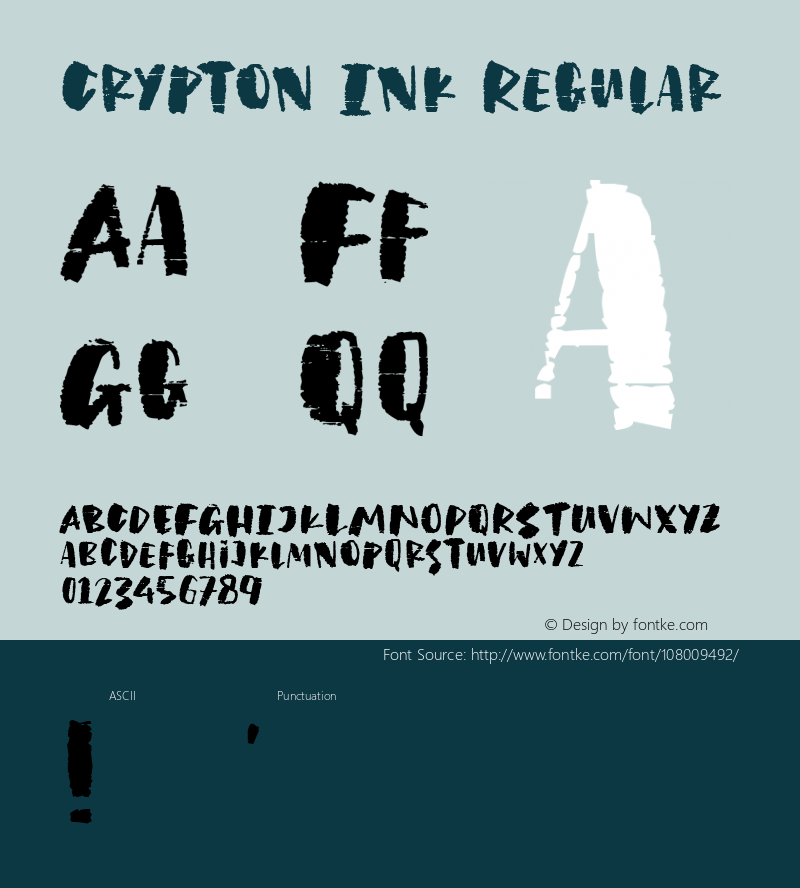 Crypton Ink Version 1.000 Font Sample