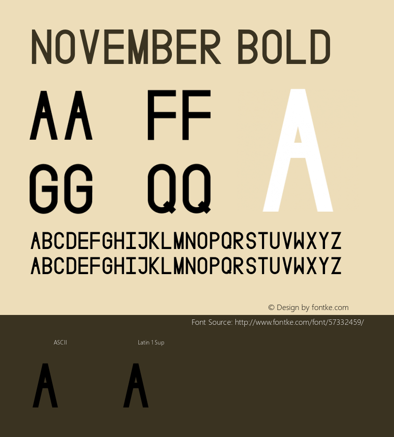 November Bold Version 1.002;Fontself Maker 2.1.2 Font Sample