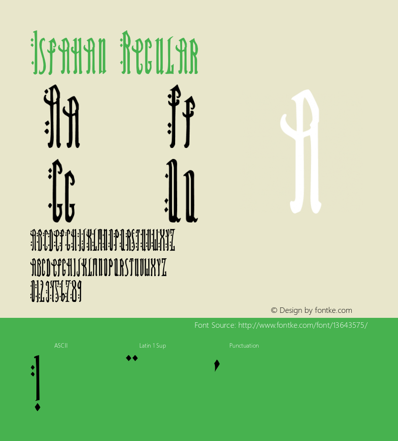 Isfahan Regular 001.001 Font Sample