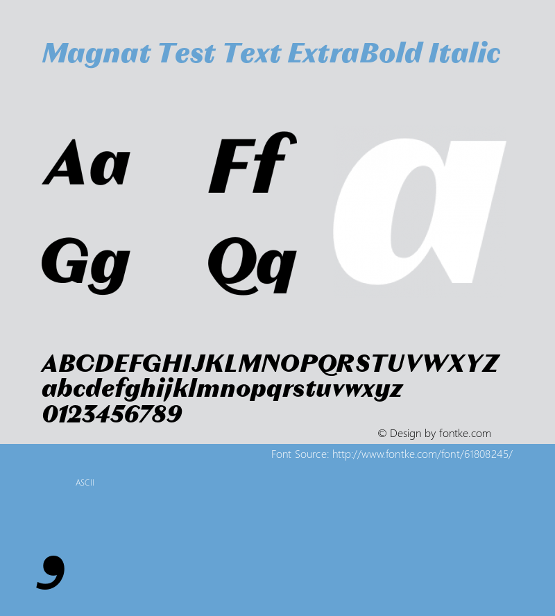 Magnat Test Text ExtraBold Italic Version 1.000;PS 001.000;hotconv 1.0.88;makeotf.lib2.5.64775 Font Sample