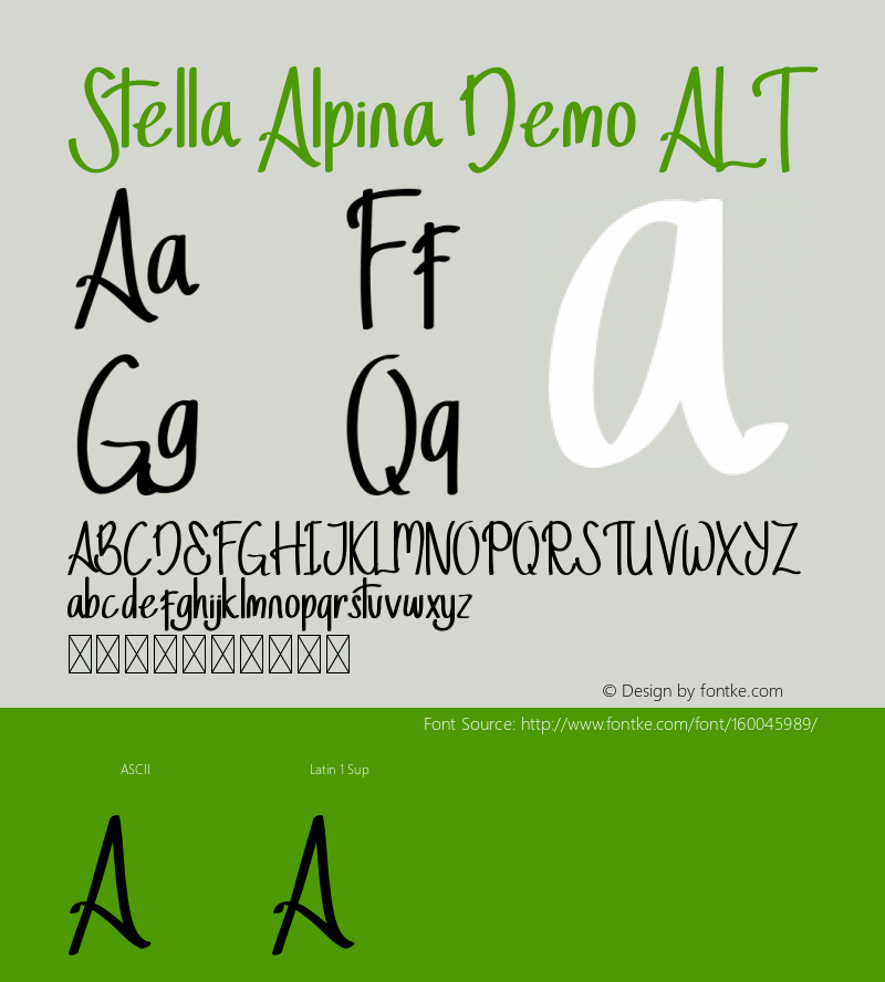 Stella Alpina Demo ALT Version 1.002;Fontself Maker 3.1.2 Font Sample