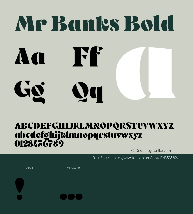 Mr Banks Bold Version 1.000 Font Sample