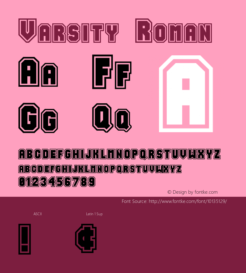Varsity Roman 001.001 Font Sample